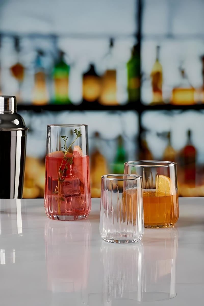 Glassett (18 deler) Opviq Nova (17 x 32 x 32 cm) Transparent - Transparent - Husholdning - Servering & borddekking - Glass