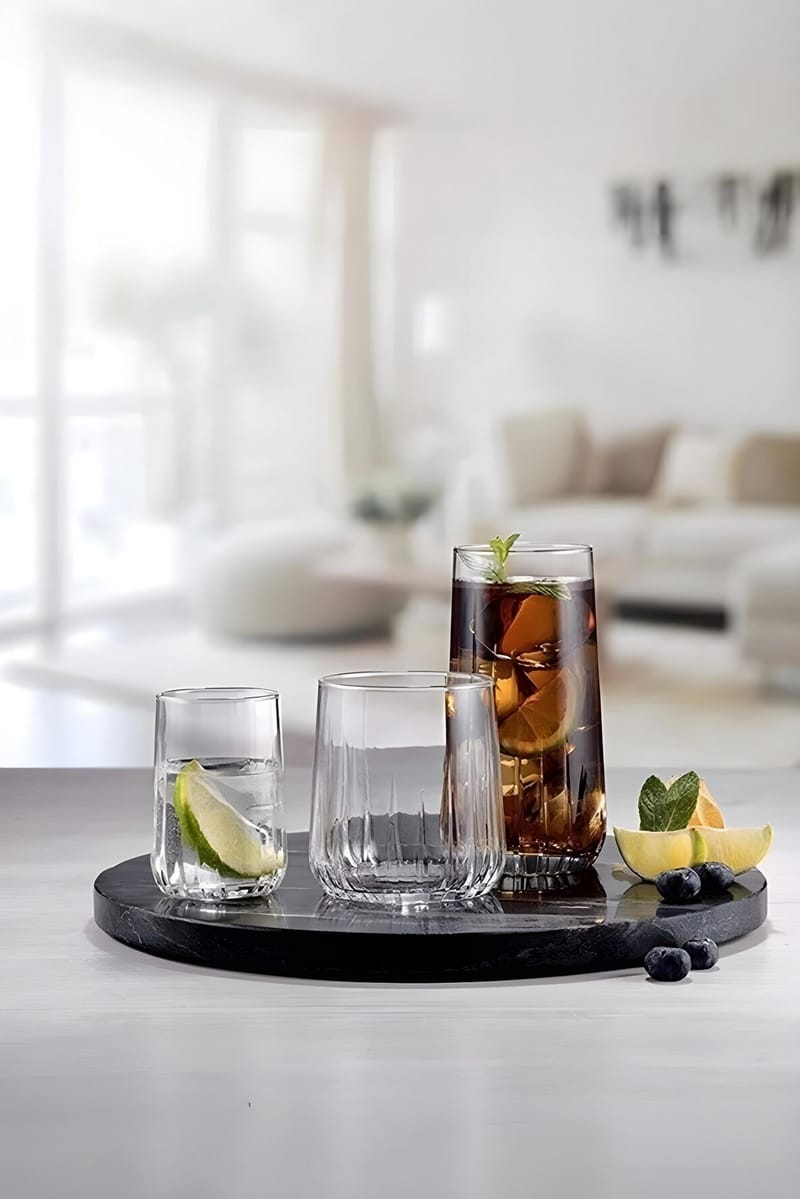Glassett (18 deler) Opviq Nova (17 x 32 x 32 cm) Transparent - Transparent - Husholdning - Servering & borddekking - Glass