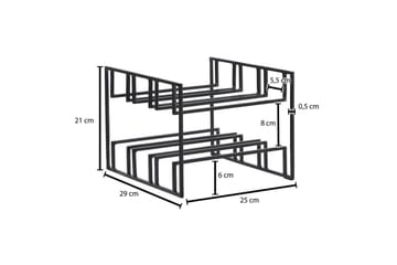 Vinstativ Wohnling Pulverlakkert metall plass til 6 flasker moderne - Oppbevaring - Hyller - Oppbevaringshylle - Vinstativ & vinhylle