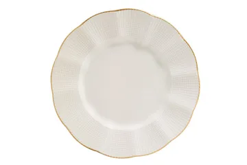 Adine Middagsservise 24 Deler Porselen - Creme/Gull - Husholdning - Servering & borddekking - Tallerkener