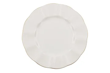 Adine Middagsservise 24 Deler Porselen - Creme/Gull - Husholdning - Servering & borddekking - Tallerkener