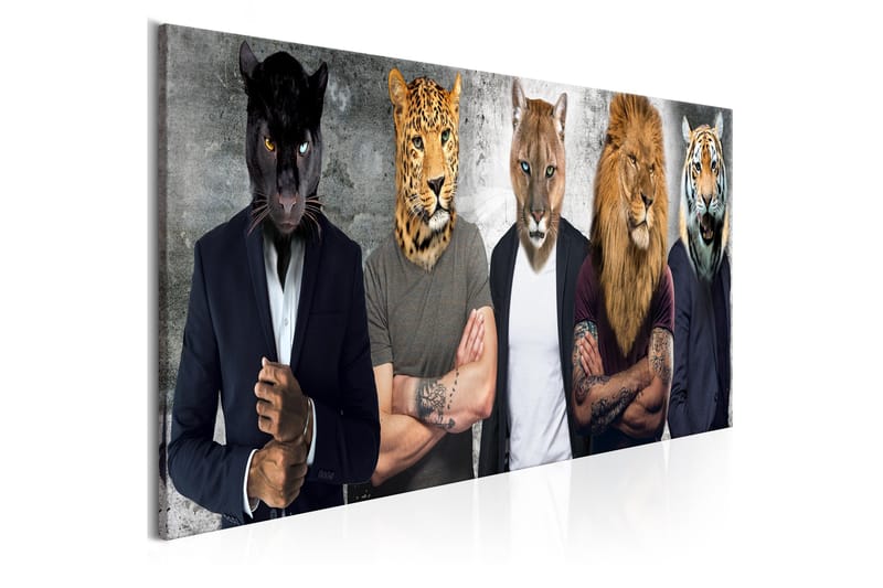 Tavla Different Faces (1 Part) Narrow 135x45 - Innredning - Bilder & kunst - Lerretsbilder