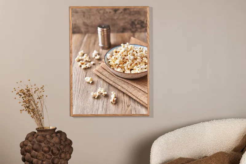 Poster Popcorn 21x30 cm - Beige - Innredning - Bilder & kunst - Posters