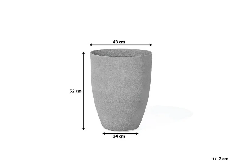 Croton Krukke 43 cm - Grå - Hage - Dyrking & hagearbeid - Dyrking - Blomsterpotter - Store blomsterkrukker