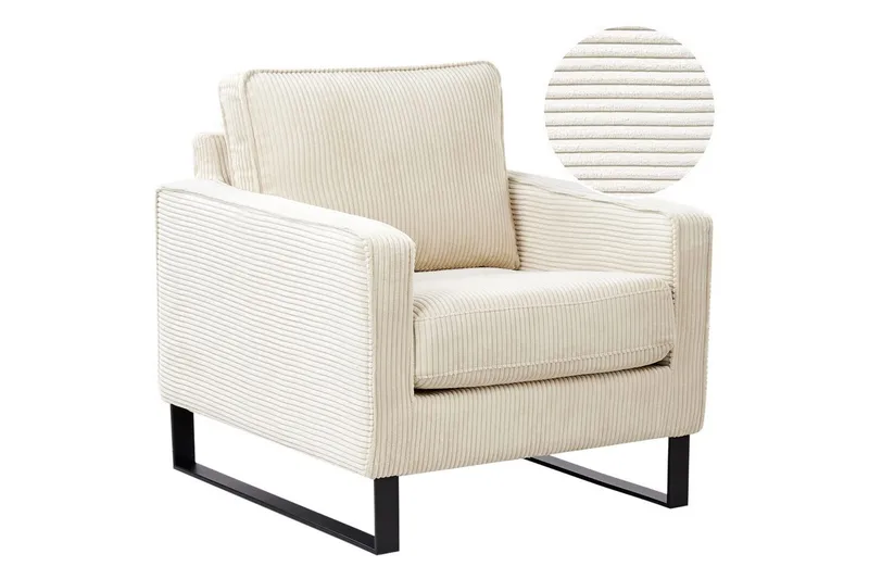 Fåtölj Beige, Svart