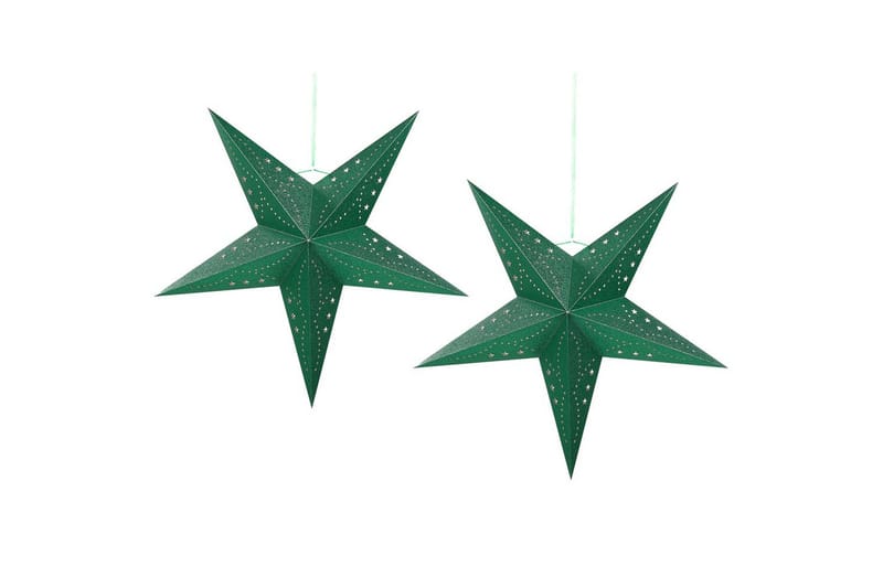Hängande dekorationer Beliani Motti set om 2 Grön, 45x18x45 cm Green 60x18x60 cm