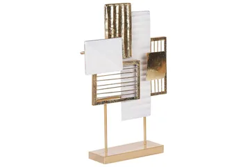 Prydnadsfigur Beliani Boron GOLD||White - Innredning - Dekorasjon - Pyntegjenstand - Dekorasjonsfigur