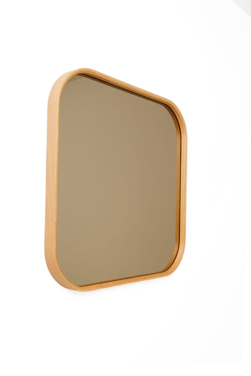 Dekorativt speil Wallxpert Square (60 x 60 x 4 cm) Eik - Eik - Innredning - Speil - Veggspeil