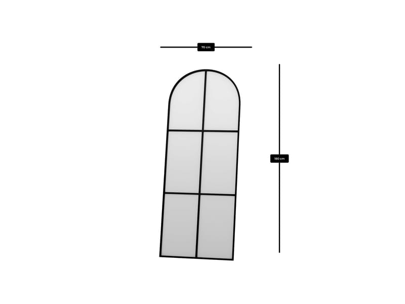 Kavor Gulvspeil 70x180 cm - Svart - Innredning - Speil - Helkroppsspeil