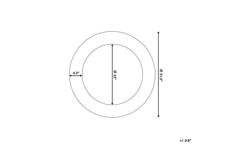 Channay Speil 80 cm - Gull - Innredning - Speil - Veggspeil