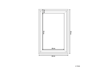 Lunel Speil 61 cm - Hvit - Innredning - Speil - Veggspeil