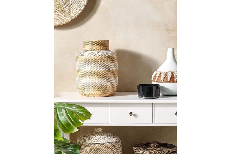 Dekorationsvas Beliani Renun White||Nature||Beige - Innredning - Vaser