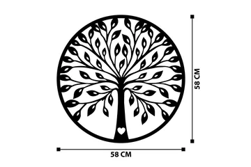 Tree branches Veggdekor - Svart - Innredning - Veggdekorasjon - Skilt - Metallskilt