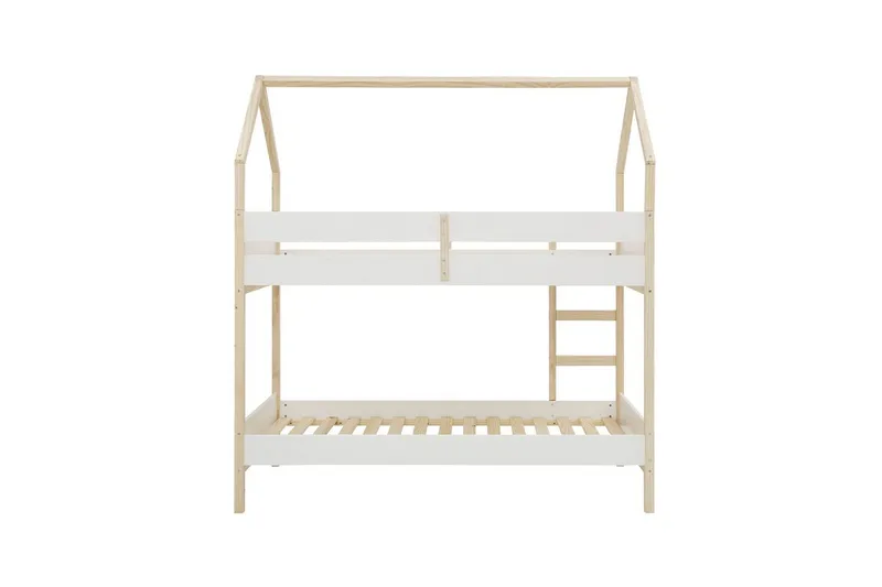 Køyeseng Square Line Hvit, 223x205x96 cm - Hvit, 223x205x96 cm - Møbler - Barnemøbler - Barneseng & Juniorseng - Køyeseng barn