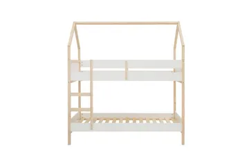 Køyeseng Square Line Hvit, 223x205x96 cm - Hvit, 223x205x96 cm - Møbler - Barnemøbler - Barneseng & Juniorseng - Køyeseng barn