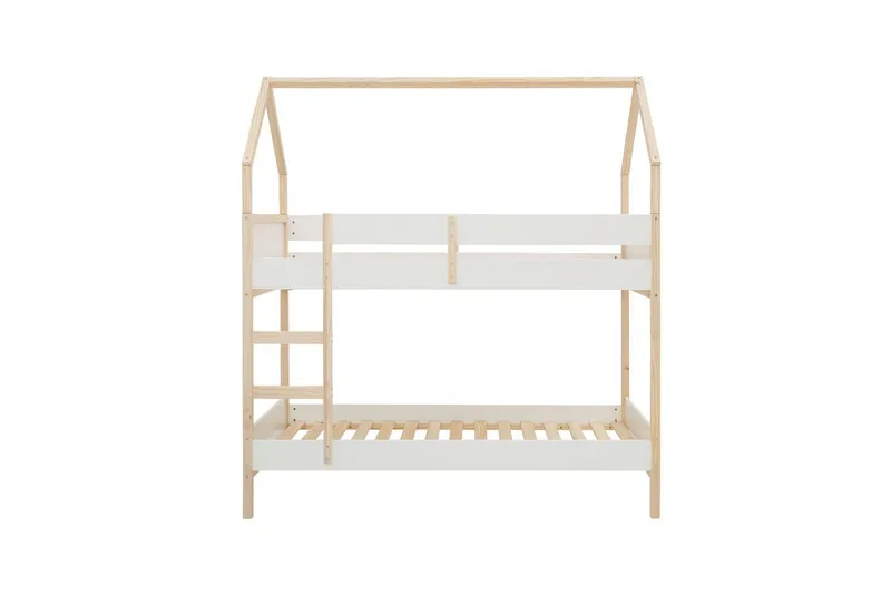 Køyeseng Square Line Hvit, 223x205x96 cm - Hvit, 223x205x96 cm - Møbler - Barnemøbler - Barneseng & Juniorseng - Køyeseng barn