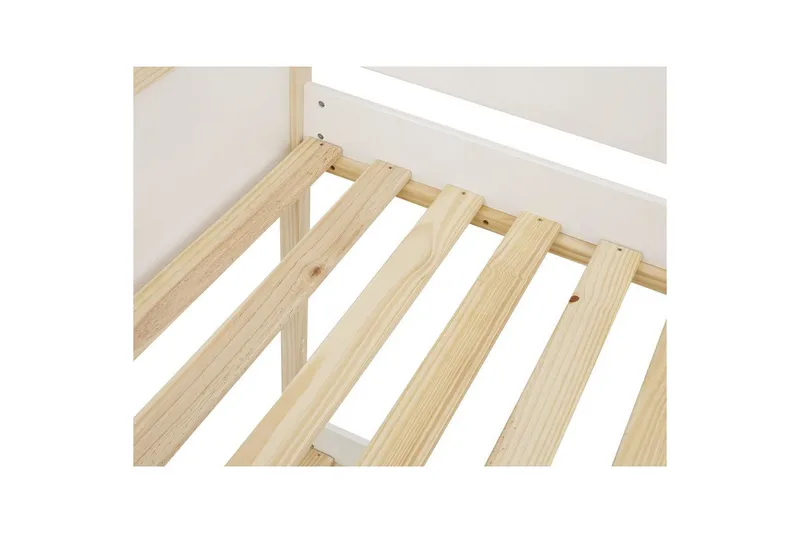 Køyeseng Square Line Hvit, 223x205x96 cm - Hvit, 223x205x96 cm - Møbler - Barnemøbler - Barneseng & Juniorseng - Køyeseng barn