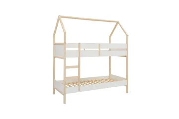 Køyeseng Square Line Hvit, 223x205x96 cm - Hvit, 223x205x96 cm - Møbler - Barnemøbler - Barneseng & Juniorseng - Køyeseng barn
