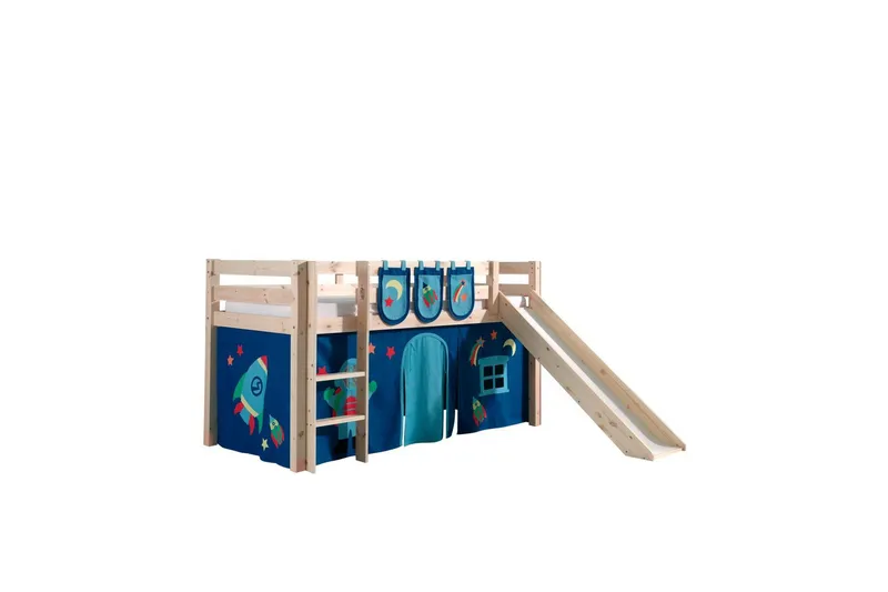 Middelseng med gardin Pino Astro Naturlig, Naturlig, Med sklie, Uten tunnel, 3, Naturlig, Naturlig, Med sklie, Uten tunnel, 3