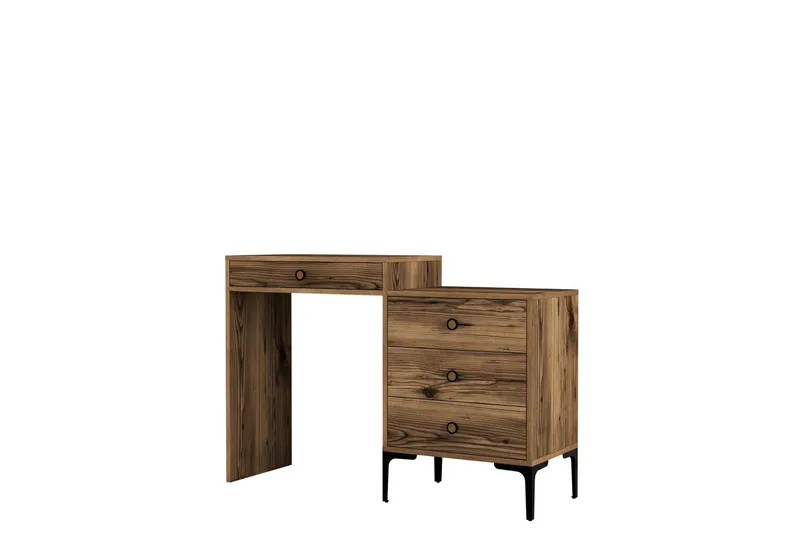 Ameias Sminkebord 124x84,7 cm Brun, Hanah Home