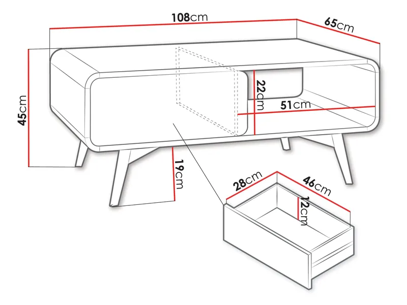 Corvan Sofabord 108 cm - Møbler - Bord - Sofabord