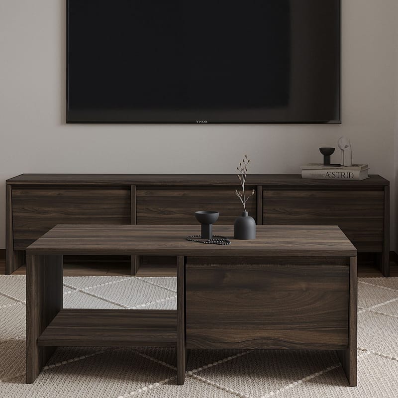 Crala Sofabord 90x35x45 cm - Valnøtt - Møbler - Bord - Sofabord