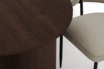 Dano Spisebord 180 cm med 6 Sawako Spisestoler - Valnøtt / Beige - Møbler - Bord - Spisegrupper