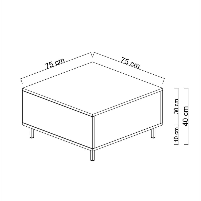 Djarhint Sofabord 75 cm - Travertin - Møbler - Bord - Sofabord