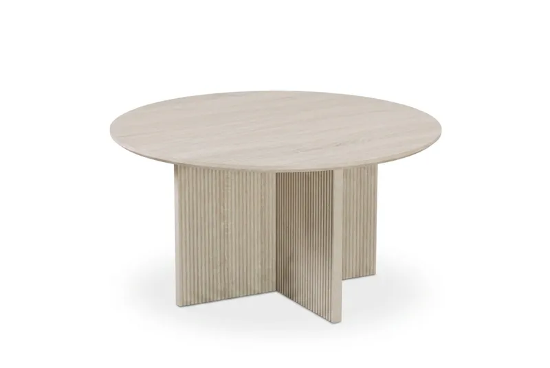 Edda Sofabord Rundt 85 cm, Hvitlasert