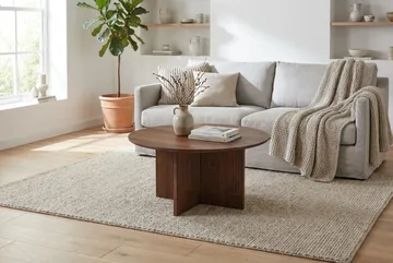Edda Sofabord Rundt 85 cm - Valnøtt - Møbler - Bord - Sofabord