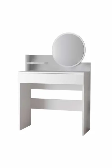 Fabrony sminkebord med speil 90 cm - Hvit - Møbler - Bord - Sminkebord & toalettbord