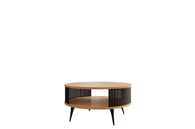 Galia Sofabord 75 cm, Svart/Beige