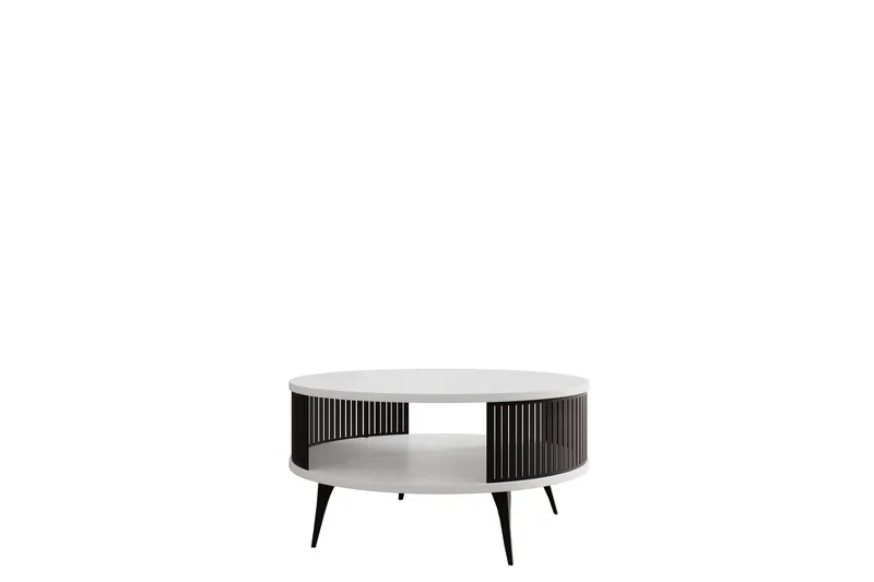 Galia Sofabord 75 cm, Svart/Hvit