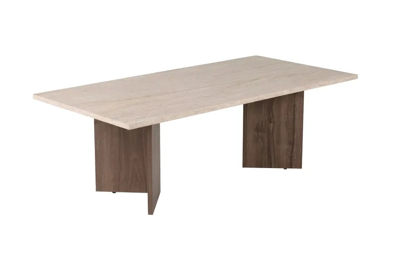 Isami Sofabord 119x40x60 cm, Travertin, Venezia valnøtt