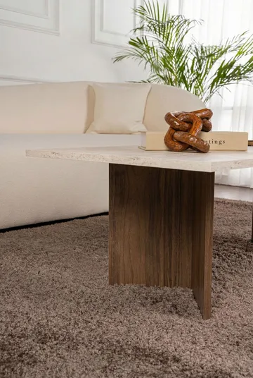 Isami Sofabord 119x40x60 cm - Travertin, Venezia valnøtt - Møbler - Bord - Sofabord