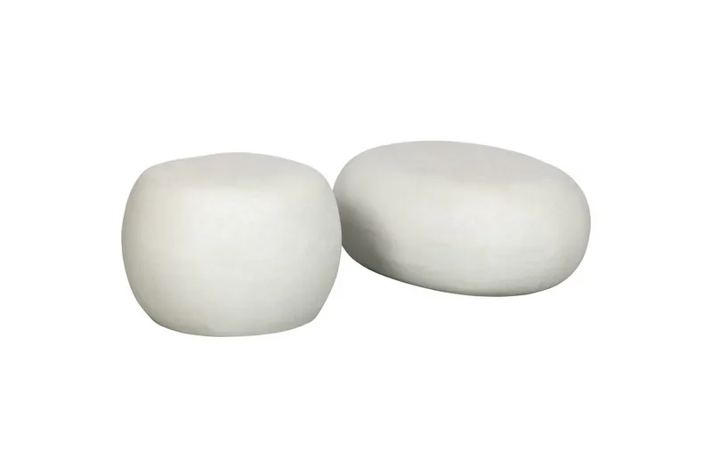Kaffebord Pebble - Hvit, 35x50x50 cm - Møbler - Bord - Sofabord
