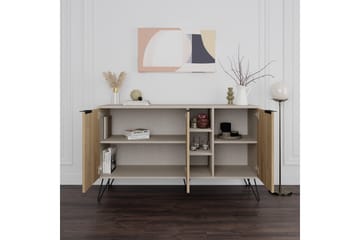 Andalos Konsollbord 142 cm - Sandstein/Eik - Møbler - Bord - Avlastningsbord - Gangbord