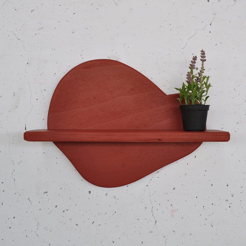 Dekorativ vegghylle i tre Hanah Home Magna Oransje 35 x 28 x 11 cm