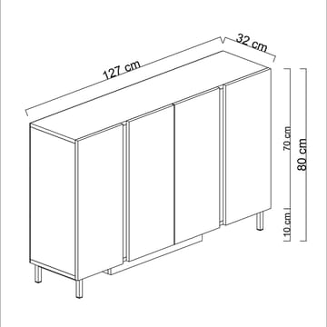 Djarhint Konsollbord 127 cm - Hvit - Møbler - Bord - Avlastningsbord - Gangbord