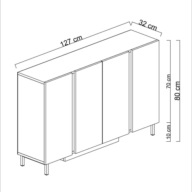 Djarhint Konsollbord 127 cm - Hvit - Møbler - Bord - Avlastningsbord - Gangbord
