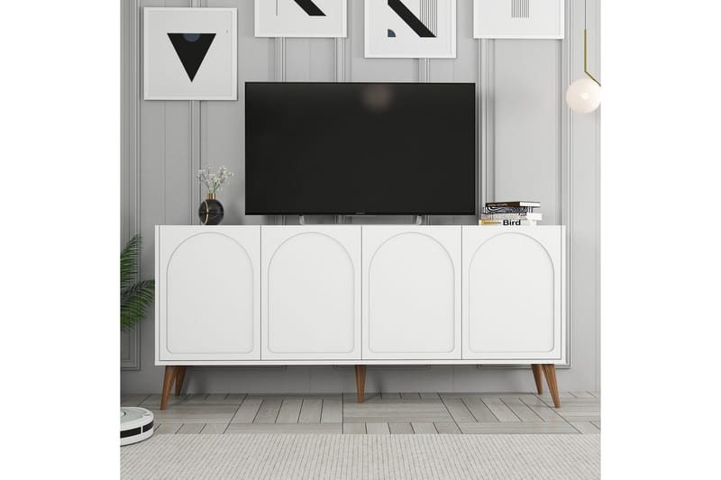 Hazim Konsollbord 180 cm - Hvit/Valnøtt - Møbler - Bord - Avlastningsbord - Gangbord