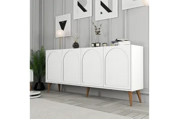 Hazim Konsollbord 180 cm - Hvit/Valnøtt - Møbler - Bord - Avlastningsbord - Gangbord
