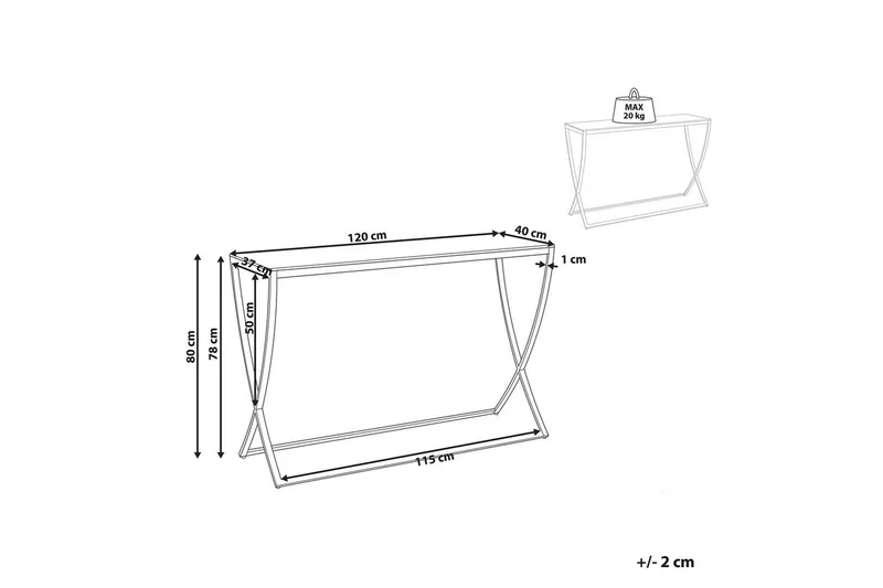 Konsolbord Beliani Ringgold GOLD - Møbler - Bord - Avlastningsbord - Gangbord