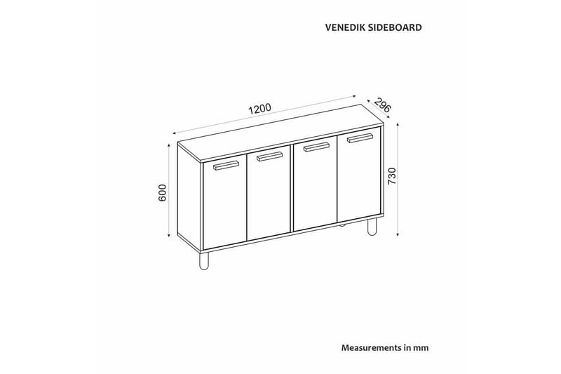 Konsoll Hungirr Sudamaleik / Hvit - Sudamaleik / Hvit - Møbler - Bord - Avlastningsbord - Gangbord