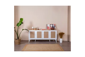 Konsoll Jatinder Hvit / Eik - Mellomfarget tre/Hvit - Møbler - Bord - Avlastningsbord - Gangbord