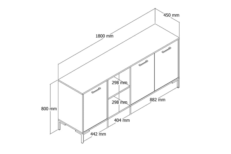 Andifli Konsollbord 180x80 cm - Brun - Møbler - Bord - Avlastningsbord - Konsollbord