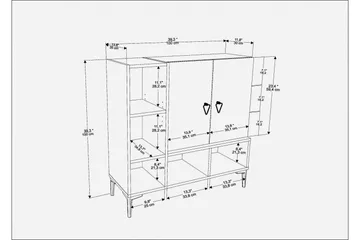 Desgrar Konsollbord 100x100 cm - Hvit - Møbler - Bord - Avlastningsbord - Konsollbord