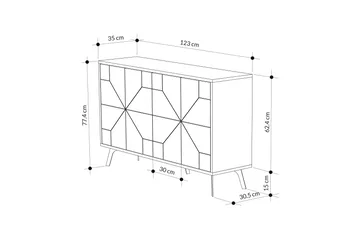 Desgrar Konsollbord 123x62,4 cm - Brun - Møbler - Bord - Avlastningsbord - Konsollbord