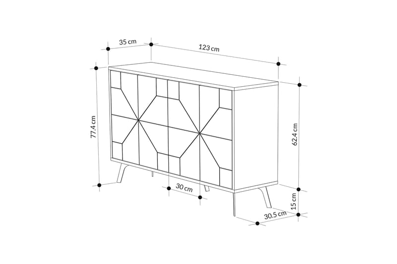 Desgrar Konsollbord 123x62,4 cm - Brun - Møbler - Bord - Avlastningsbord - Konsollbord