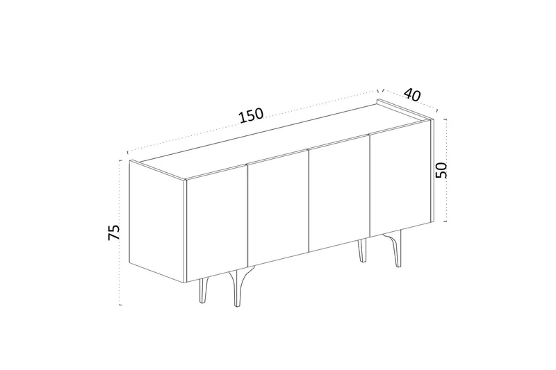 Desgrar Konsollbord 150x75 cm - Hvit - Møbler - Bord - Avlastningsbord - Konsollbord